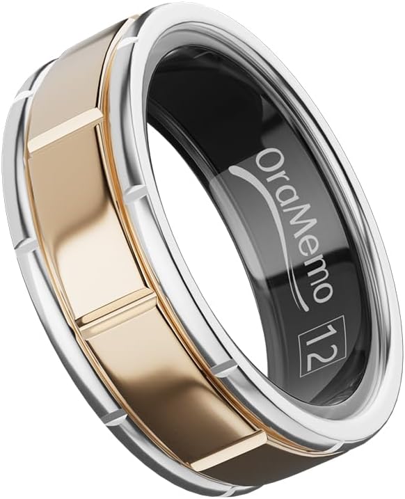 Read more about the article Smart Ring 1.0 for Men/Women, No Subsripition Fee, 7-8 Days Battery Life, HRV/Stress Monitoring/Sleep Track/Fitness for iOS and Android(Matte Gold & Silver, Size 12)