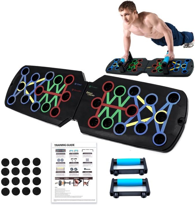 Read more about the article Push Up Board Fitness, Portable Dismountable 17 in 1 Push Up Bar at Home Gym, Multi-functional Pushup Stands Professional Strength Training Equipment For Man and Women
