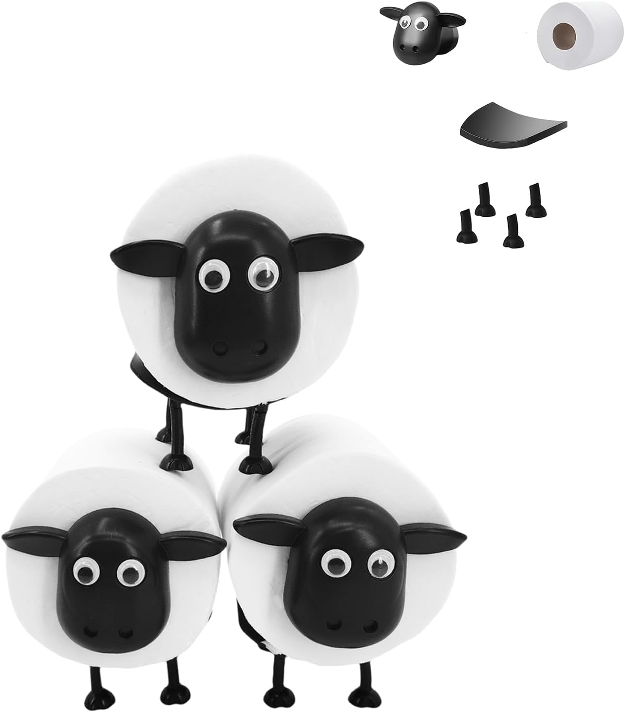 Read more about the article 3-Pack Sheep Toilet Paper Roll Holder Set, OPP Packaging – Cute Bathroom Organizer with Adorable Design
