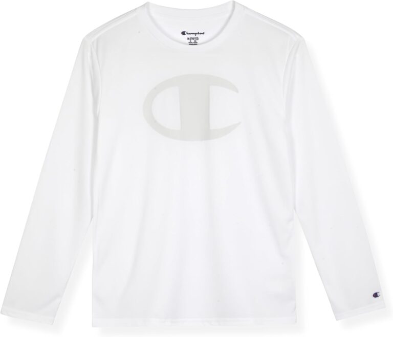 Read more about the article Champion Boys Long Sleeve Tech T-Shirt Athletic Performance Tee