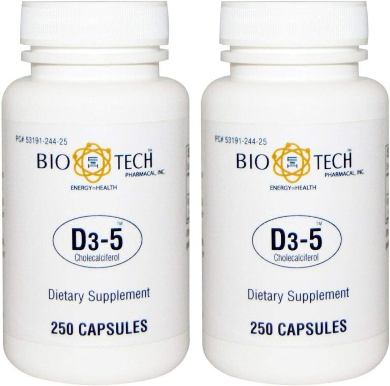 Read more about the article BioTech Pharmacal – D3-5 (5,000 IU) (500 Tablets)