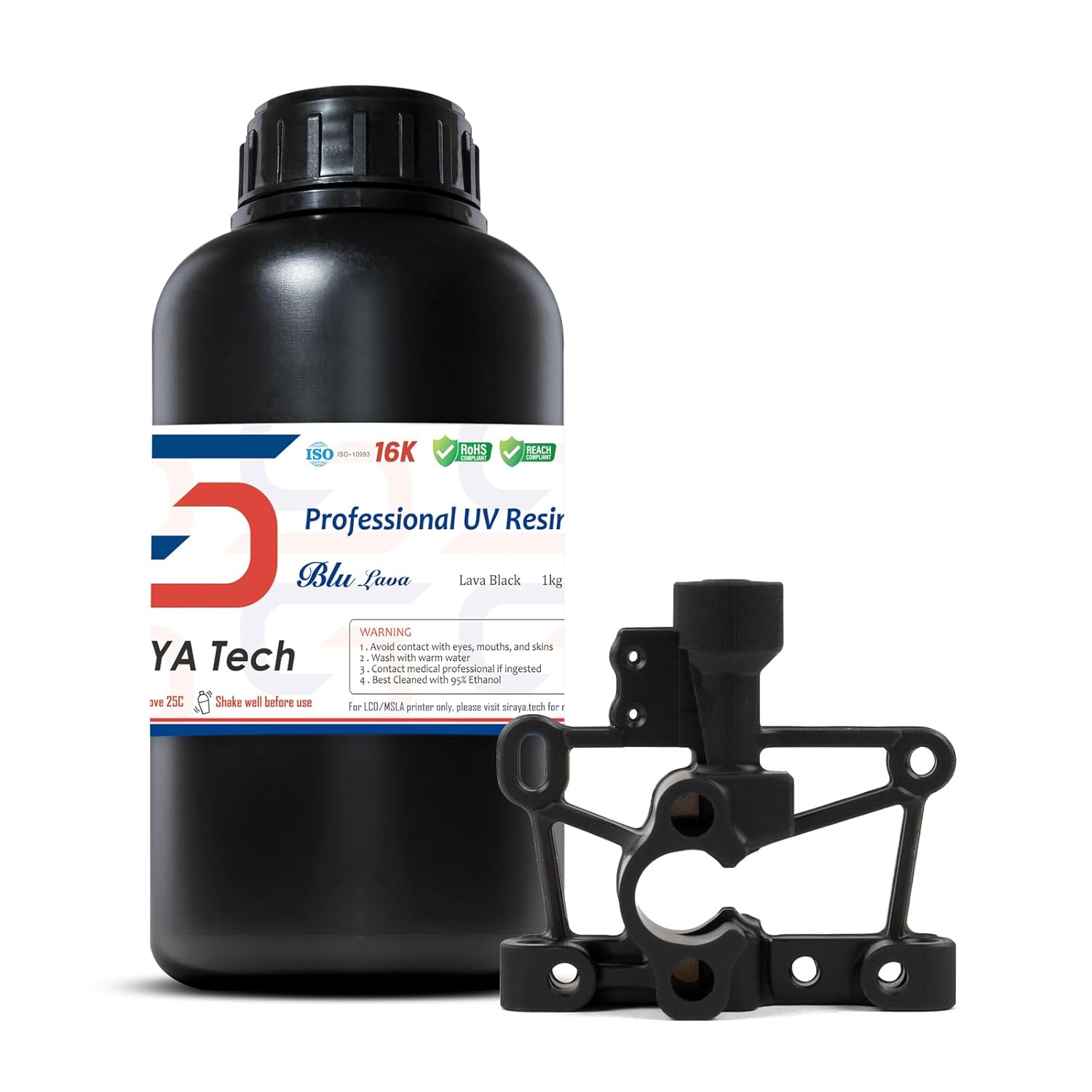 Read more about the article Siraya Tech Blu Lava Black: Ultra-Tough PC-Like 3D Printing Resin | High-Strength, High-Resolution, Functional Printing, Engineering-Grade Printer Resin for LCD/DLP Printers (1kg)