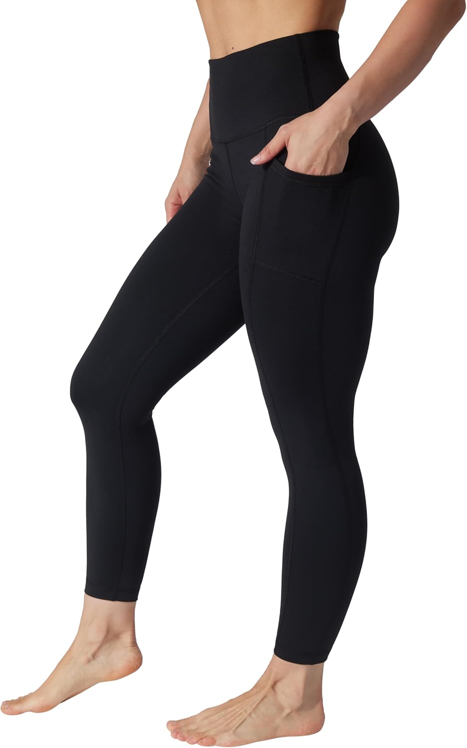 Read more about the article 90 Degree By Reflex Womens Leggings High Waisted Elastic Free Ankle Length with Side Pockets