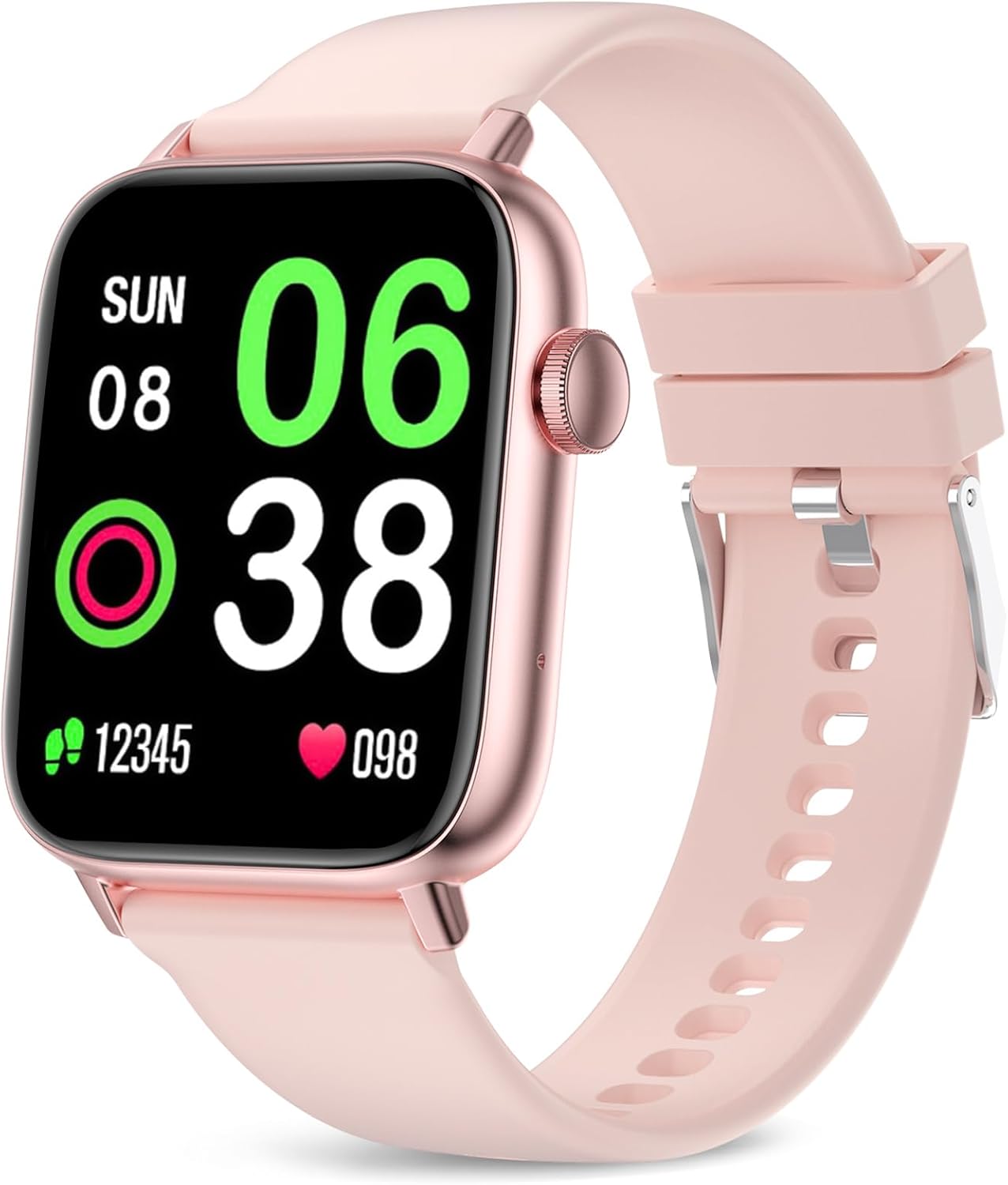 Read more about the article Smart Fitness Tracker Watch with Heart Rate Monitor, Activity Tracker with Pedometer, Sleep Monitor, Calories & Step Counter, Waterproof Smart Watch for Women Men Fitness Watch for Sports (Pink)