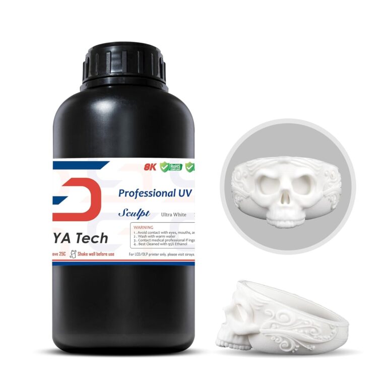 Read more about the article Siraya Tech Sculpt High-Temp Resistant 3D Printer Resin – Up to 250C, High Precision, Compatible with 8K DLP/LCD Printers for Engineering, Jewelry, & Industrial Applications (Ultra White, 1kg)