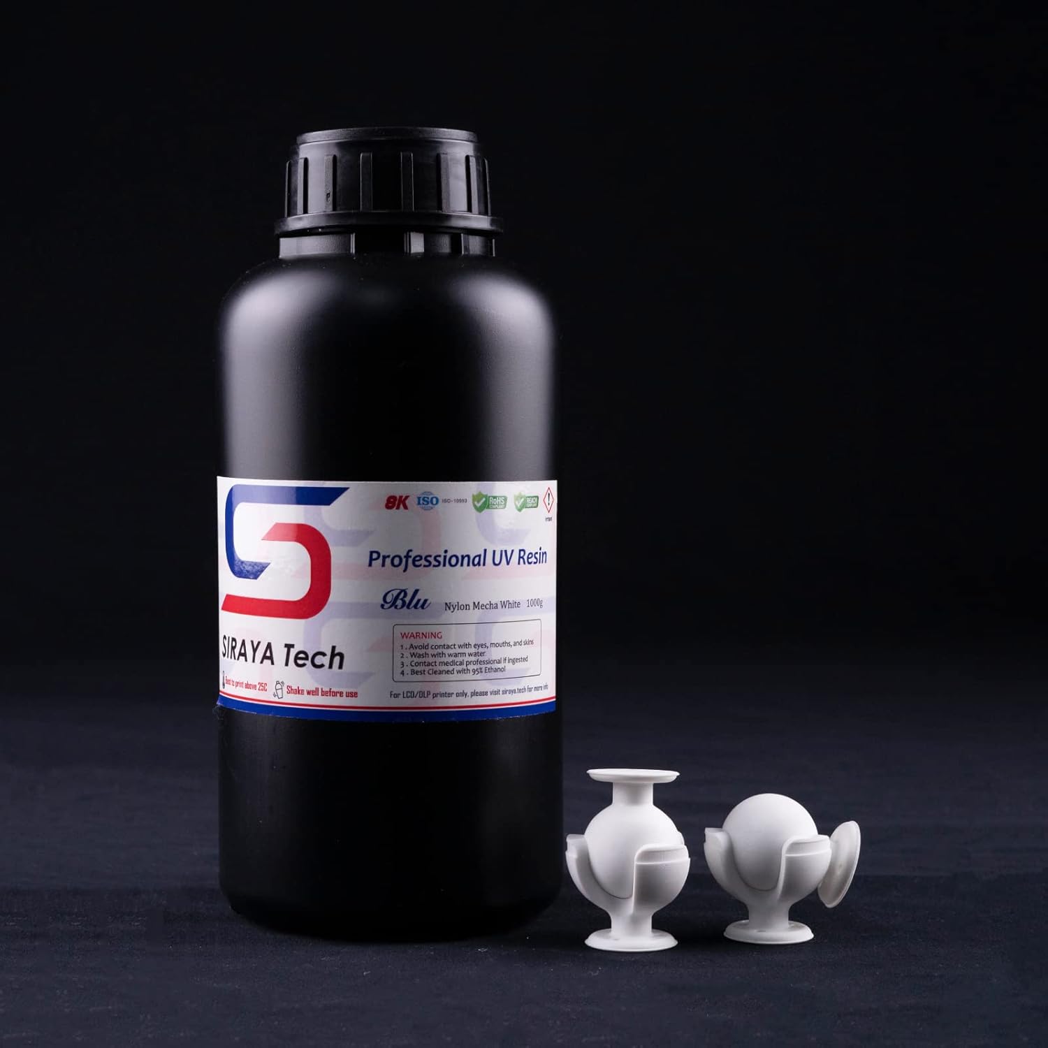 Read more about the article Siraya Tech Blu Nylon Mecha – Tough 3D Print Resin, Scratch-Resistant, Nylon-Like Strength & Precision, High-Resolution 405nm UV Curing LCD DLP 3D Printer Compatible, 8K Capable (1kg, Nylon Mecha)