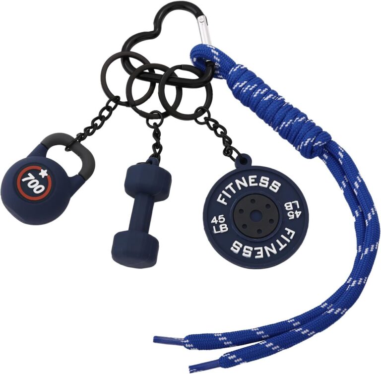 Read more about the article FunBoat Gym Keychain Set with Rope Bag Charm – Mini Dumbbell Kettlebell & Weight Plate Fitness Keychain – Workout Gifts