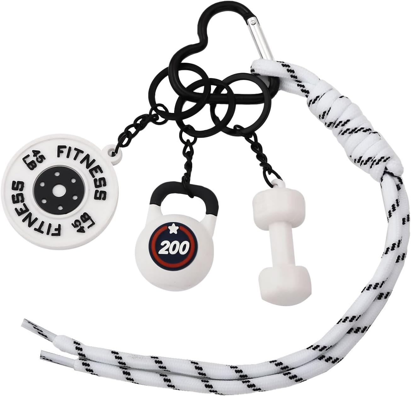 Read more about the article FunBoat Gym Keychain Set with Rope Bag Charm – Mini Dumbbell Kettlebell & Weight Plate Fitness Keychain – Workout Gifts