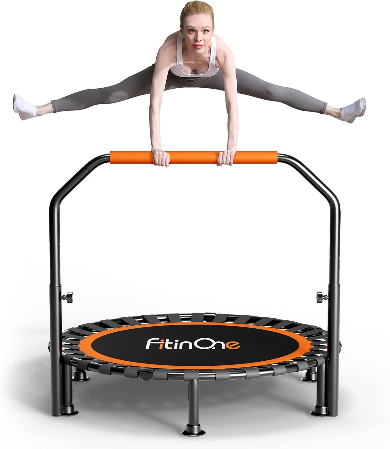 Read more about the article 40″/48″ Foldable Mini Trampoline Load 330lbs, Portable Exercise Rebounder with Durable Bungee Band, Fitness Trampoline for Adults and Kids