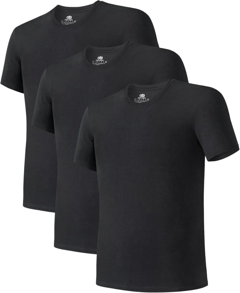 Read more about the article DAVID ARCHY Men’s Moisture-Wicking Crewneck Undershirt 3 or 5 Pack