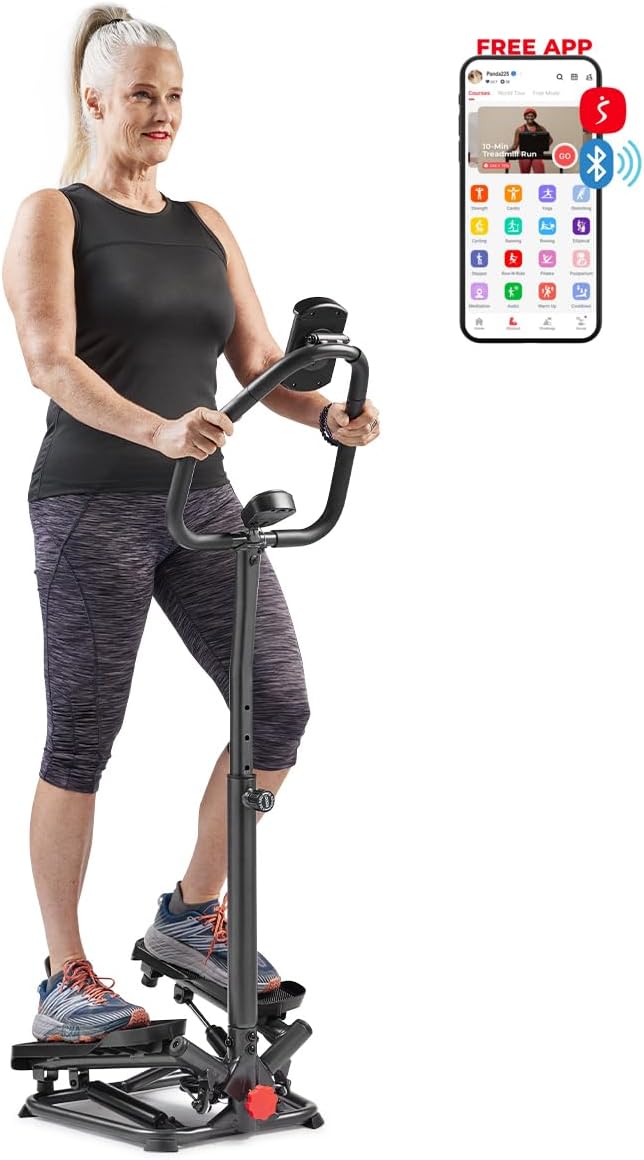 Read more about the article Sunny Health & Fitness Twist Stepper with Handlebar, Stair Step Machine for Cardio Workout, Compact Home Exercise Equipment W/Optional Free SunnyFit App Connection