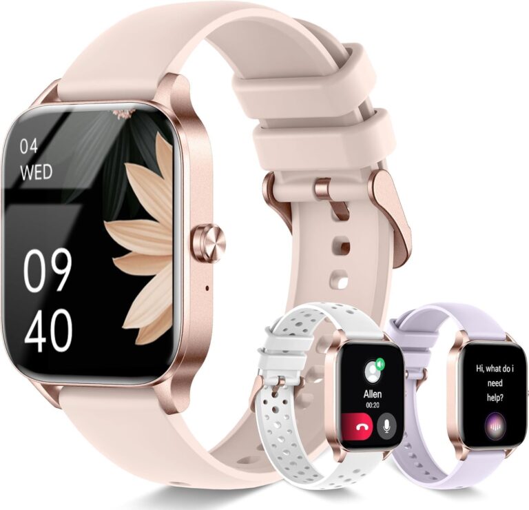 Read more about the article Smart Watches for Women,1.85″ Fitness Tracker Watch Answer/Make Call,IP68 Waterproof Fitness Watch with Sleep/Step/Heart Rate/SpO2 Monitor, 120+ Sport Modes Smartwatch for Android iOS