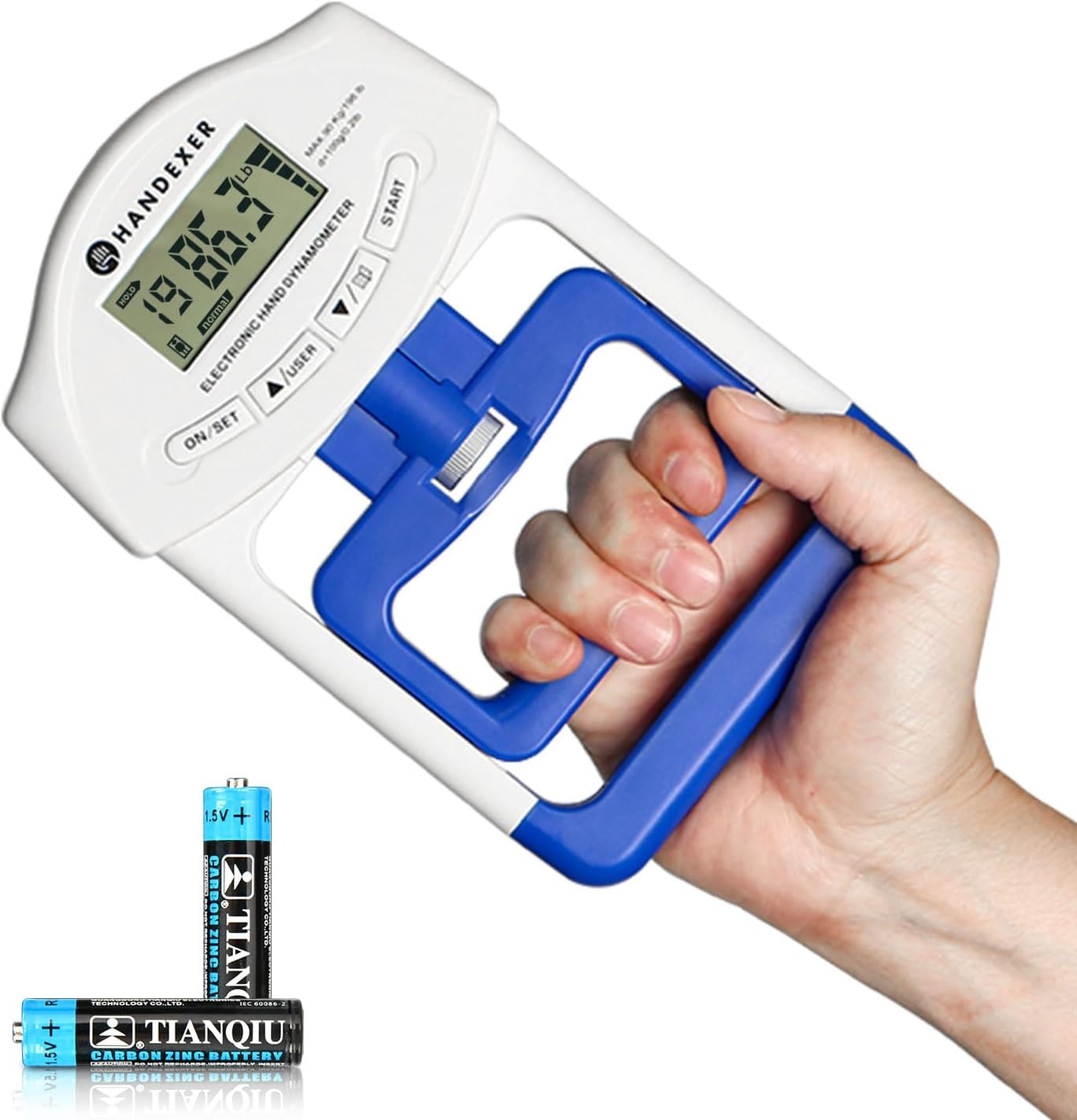 Read more about the article Grip Strength Tester 265lb/120kg, Digital Hand Dynamometer FDA Registered with Backlit LCD for Grip Strength Testing and Training
