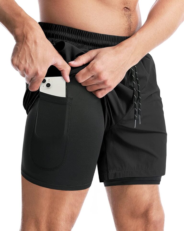 Read more about the article Aolesy Men’s 2 in 1 Running Shorts 5″ Workout Gym Athletic Shorts for Men Quick Dry Lightweight Training Shorts with Pockets