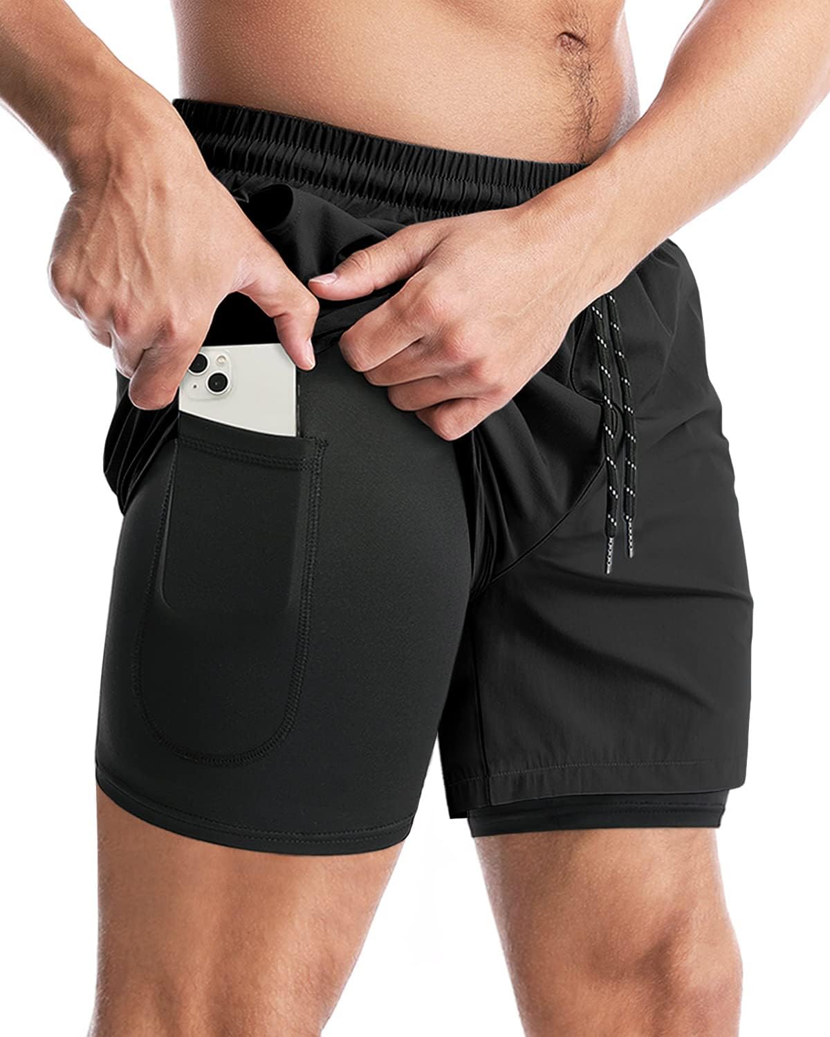 Read more about the article Aolesy Men’s 2 in 1 Running Shorts 5″ Workout Gym Athletic Shorts for Men Quick Dry Lightweight Training Shorts with Pockets