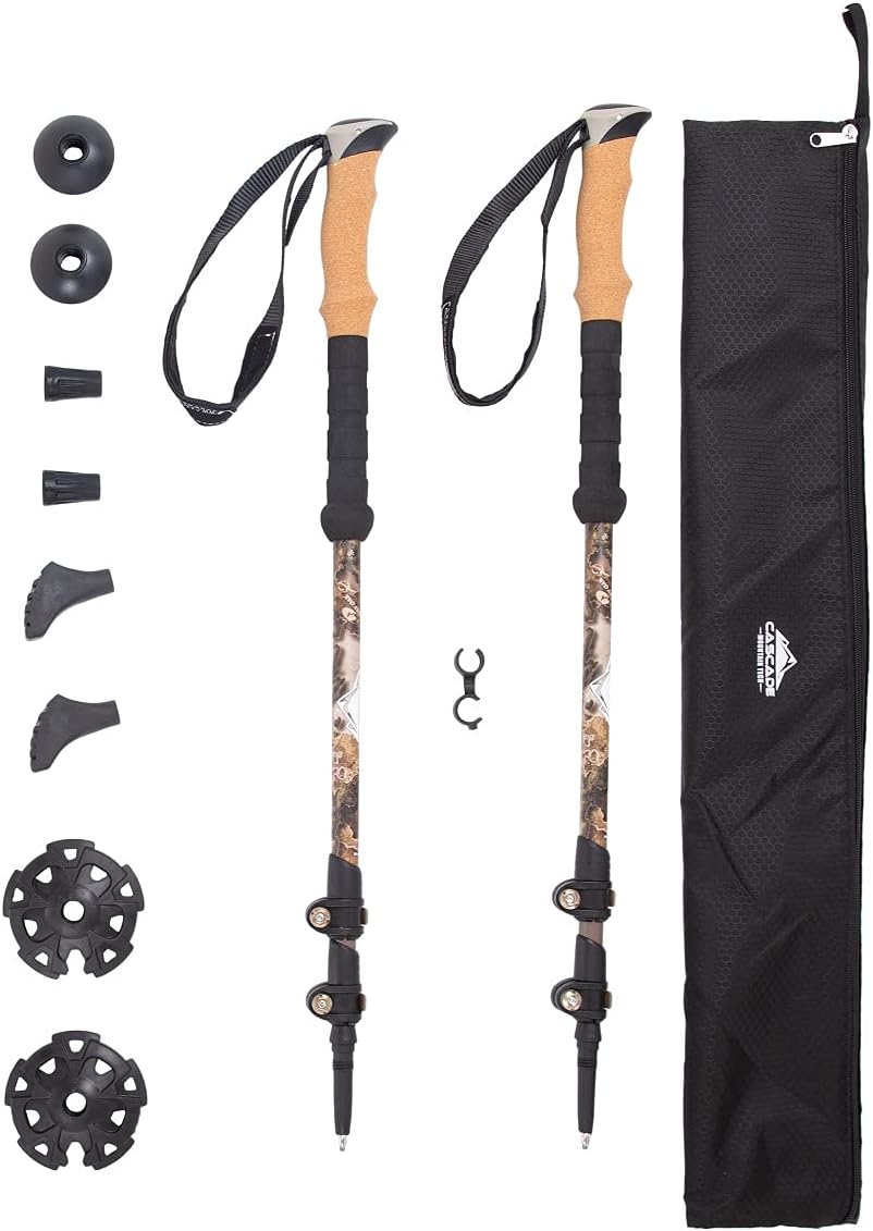 Read more about the article Cascade Mountain Tech Trekking Poles – Carbon Fiber Walking or Hiking Sticks with Quick Adjustable Locks