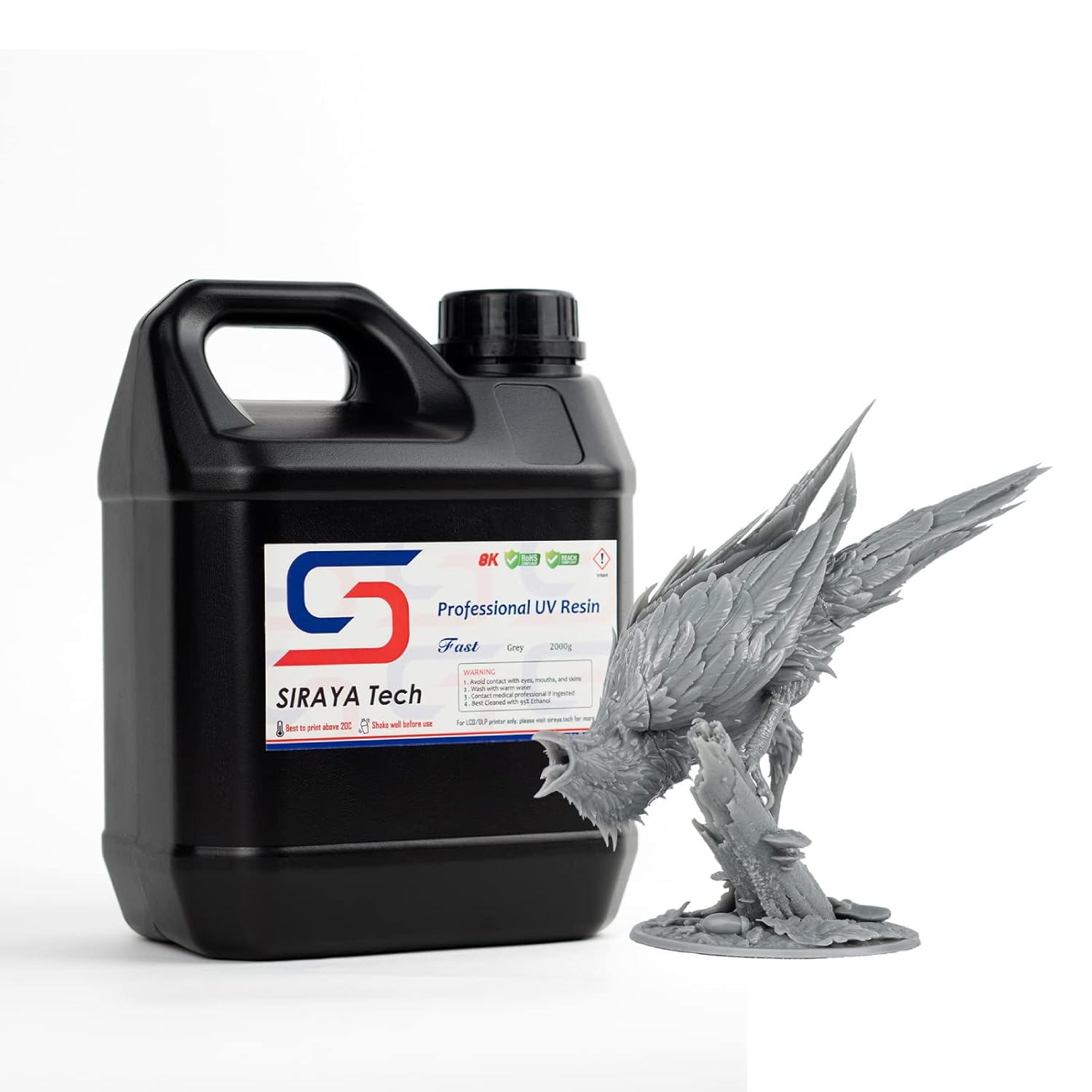 Read more about the article Siraya Tech Fast ABS-Like 2kg 3D Printer Resin 405nm UV-Curing Non-Brittle High Precision 3D Printing Liquid Standard Photopolymer Resin for LCD DLP 3D Printing(Grey, 2kg)