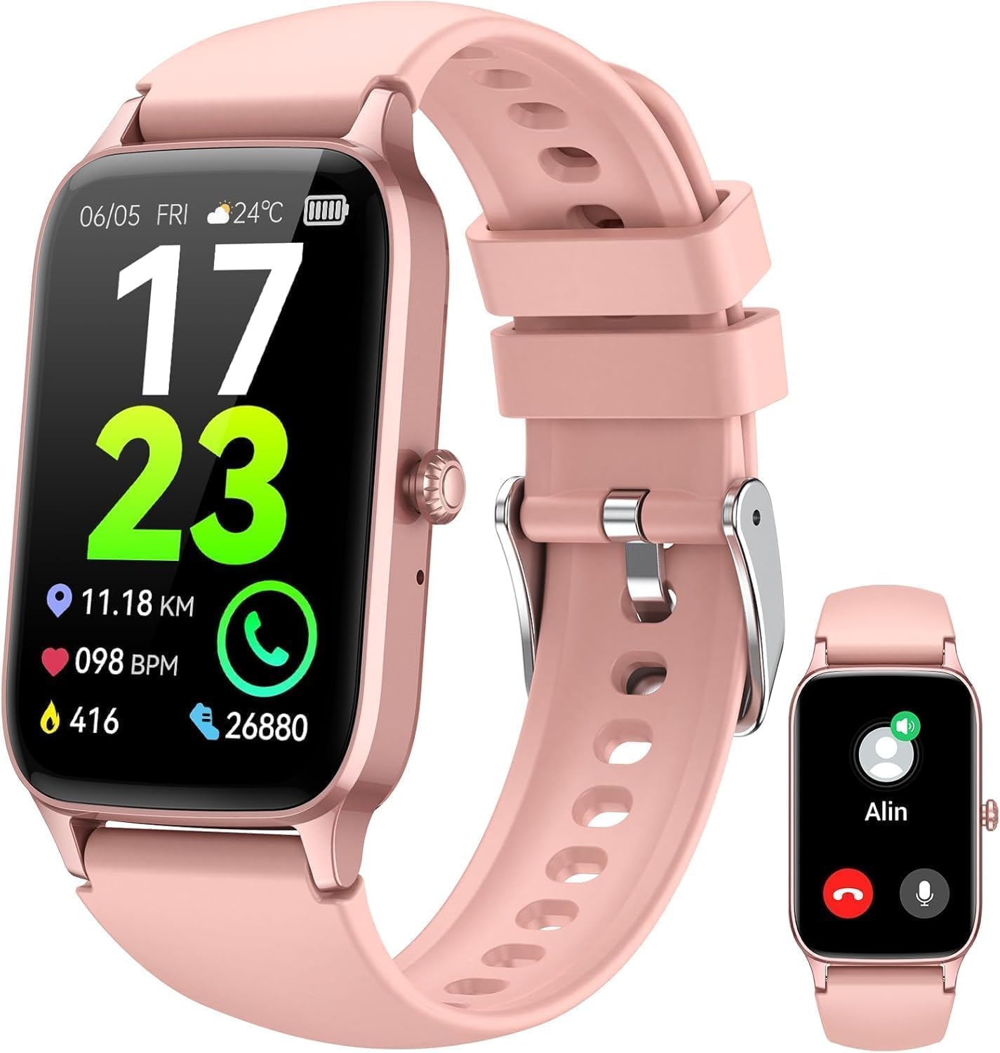 Read more about the article Smart Watch (Answer/Make Call), 2025 New Fitness Tracker for Women 1.57” HD Fitness Watch, Heart Rate/Sleep Monitor/Pedometer/Calories, 113+ Sports IP68 Waterproof Activity Tracker for Android iOS