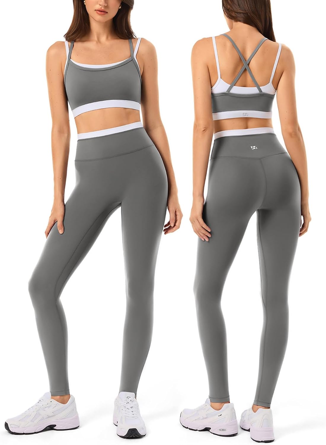 Read more about the article 2 Pieces Workout Sets for Women,Seamless Yoga Leggings with Padded Sports Bras,Athletic Matching Outfits,Gym,Casual