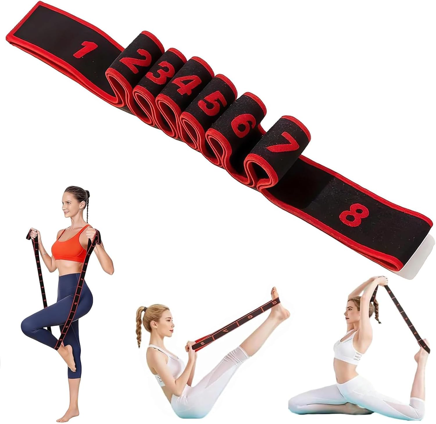 Read more about the article Fitness Resistance Band for Stretching and Yoga – 8-Section Elastic Training Band with Numbered Markings for Pilates & Full-Body Workouts