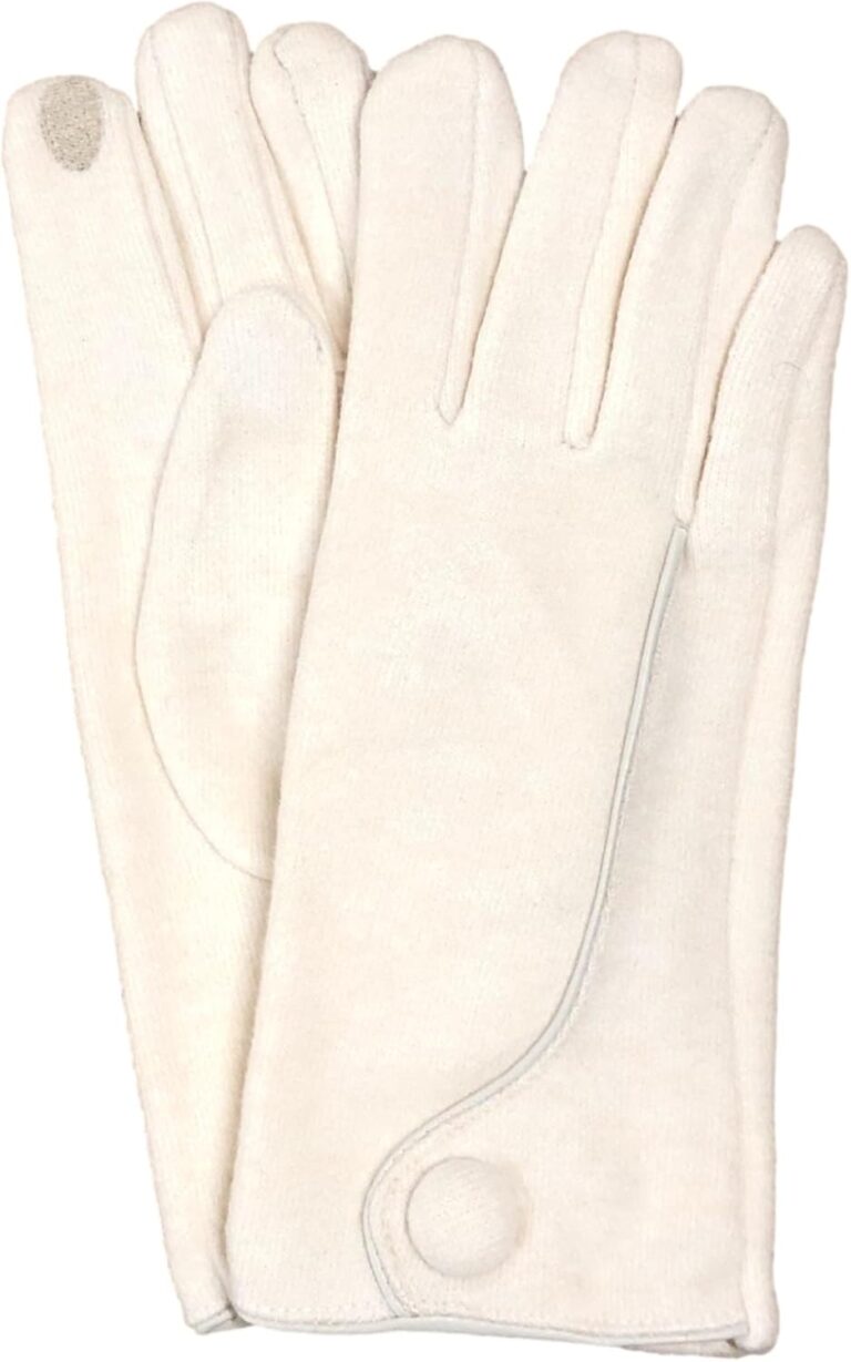 Read more about the article Original USA Womens Sleek Ivory Off White Stretch Fit Texting & Tech Touchscreen Gloves