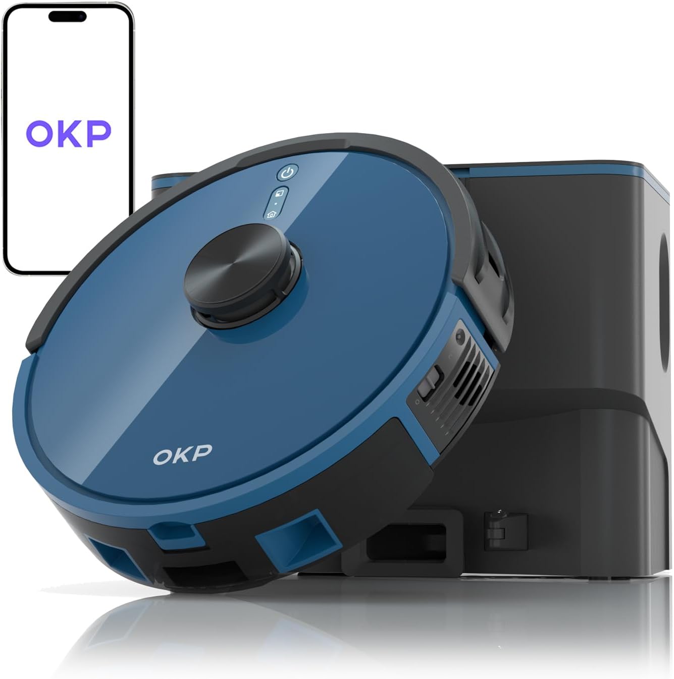 Read more about the article OKP L3 Robot Vacuum Self Emptying Station for 60 Days, LiDAR Navigation, 200Min,4000Pa Suction, 2.4G WiFi/App/Alexa Control, Robotic Vacuum for Pet Hair, Carpet, Floors,Blue