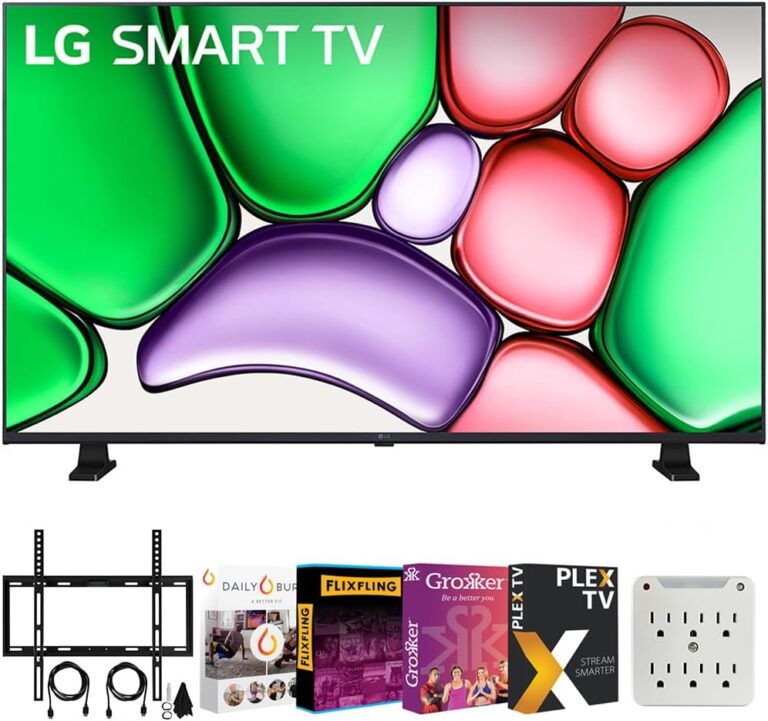 Read more about the article LG 32LR655BPUA 32 inch Class LR65 Series LED HD WebOS TV Bundle with Deco Mount Flat Wall Mount Kit for 19-45 inch TVs + Tech Smart USA Movies Streaming 2020 + 6-Outlet Surge Adapter