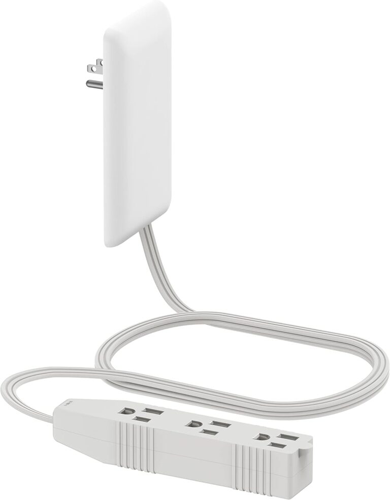 Read more about the article LIDER Flat-Face Outlet Extender with 3 Receptacles, Ultra-Thin Wall Plate Plug with Cord Extender and 3-Outlet Power Strip, 3ft Cord, LWE3-315-W, ETL-Listed, White