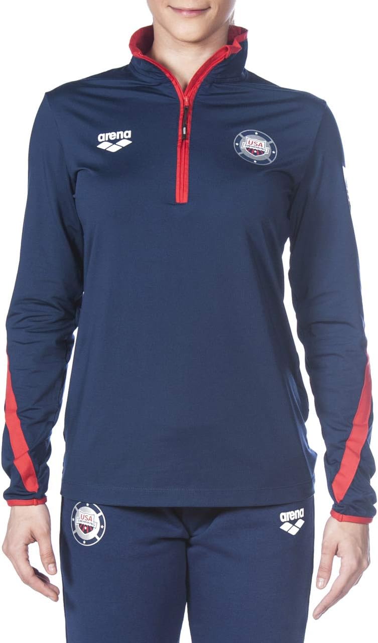 Read more about the article ARENA Womens Women’s Official USA Swimming National Team Tech Half Zip Long Sleeve Shirt
