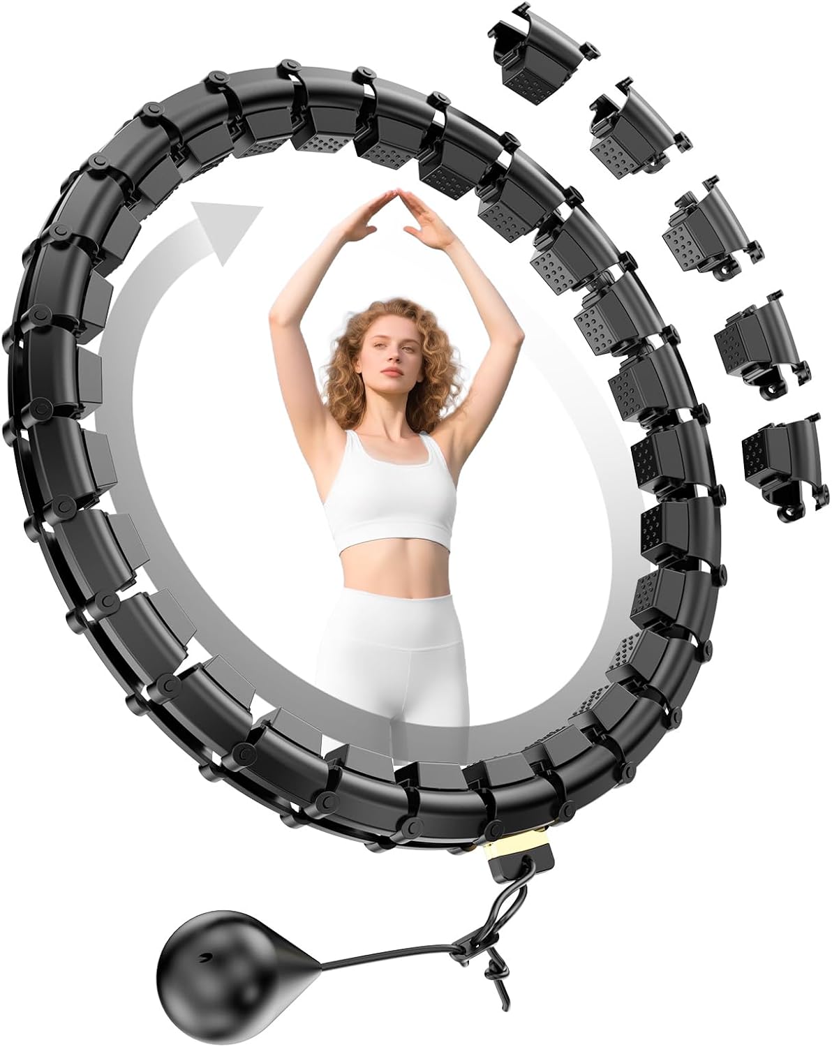 Read more about the article 65 Inch Adjustable Fitness Waist Hoop – 32 Detachable Links, Quiet Non-Drop Fitness Tool for Adults Weight Loss, Plus Size Exercise Hoop for Women & Beginners