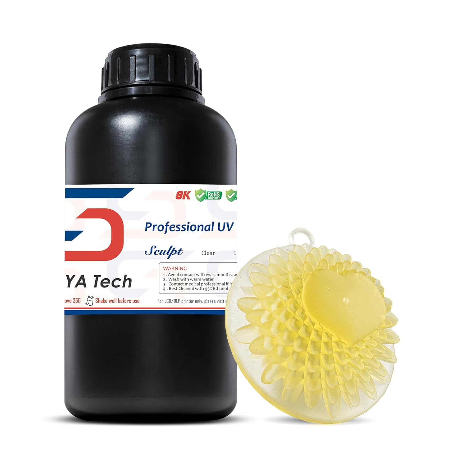 Read more about the article Siraya Tech Sculpt High-Temp Resistant 3D Printer Resin – Up to 180C, High Precision, Compatible with 8K DLP/LCD Printers for Engineering, Jewelry, & Industrial Applications (Clear, 1kg)