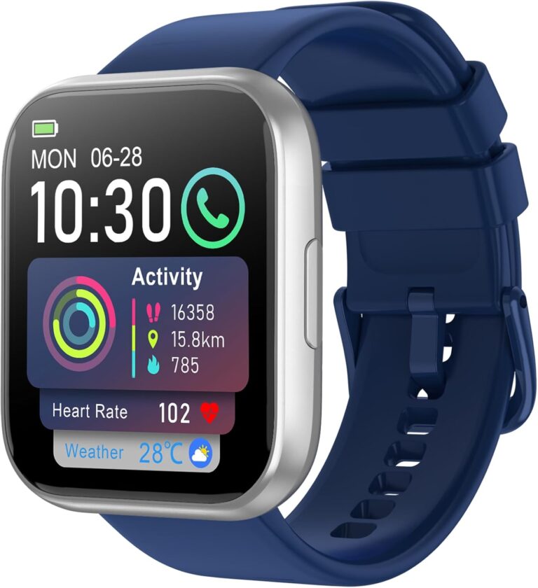 Read more about the article Smart Watch for Men Women, 1.85″ HD Smart Watch with Bluetooth Calls, 120+ Sport Modes Fitness Watch, Fitness Tracker 24/7 Heart Rate/Sleep Monitor, IP68 Waterproof, iOS Android Compatible (Blue)