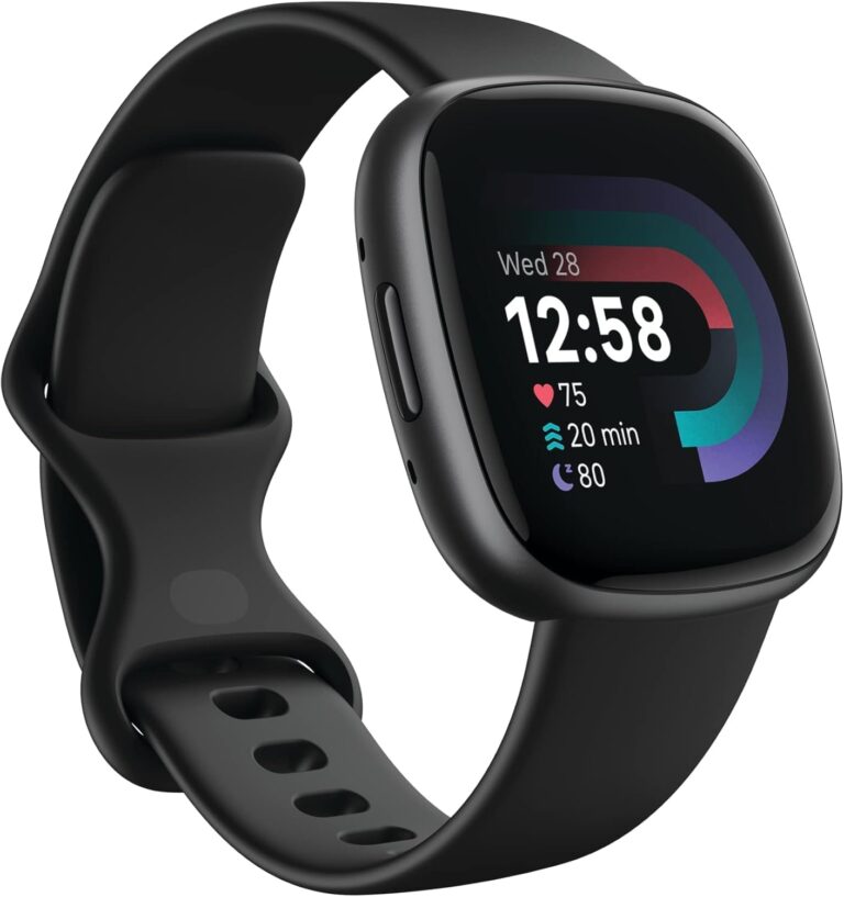 Read more about the article Fitbit Versa 4 Smartwatch (Bundle) – GPS Fitness Tracker with Fast Charger & Cleaning Cloth, 40+ Exercise Modes, Heart Rate, Sleep, Step, & Workout Tracking for Android & iPhone, Black/Graphite