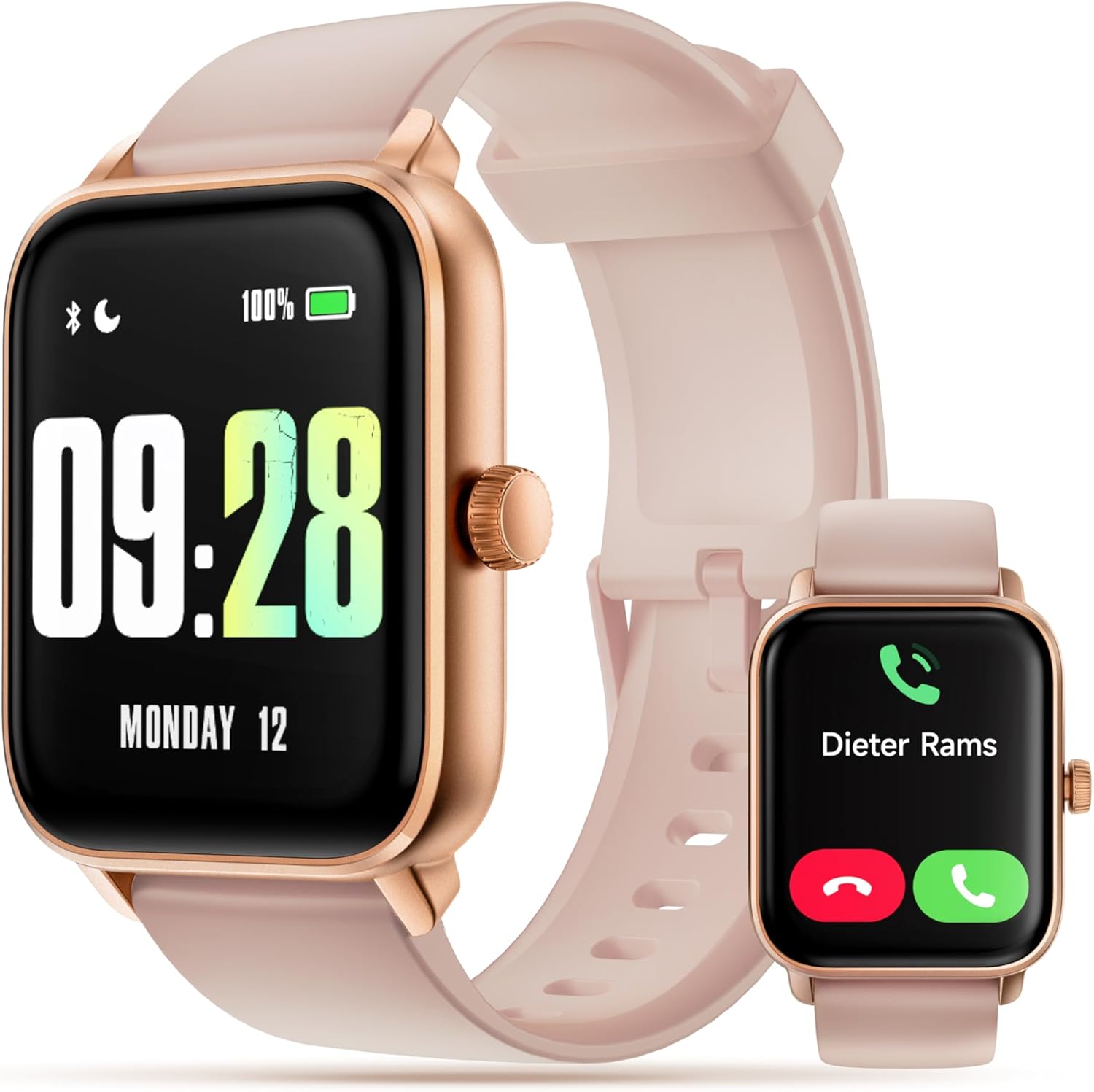 Read more about the article KEEPONFIT Smart Watch Answer/Make Calls, 1.85″ Aluminum Case Alexa Built-in Fitness Tracker with IP68 Waterproof/100 Sports Modes/Heart Rate/Sleep for iOS/Android (Champagne Pink)