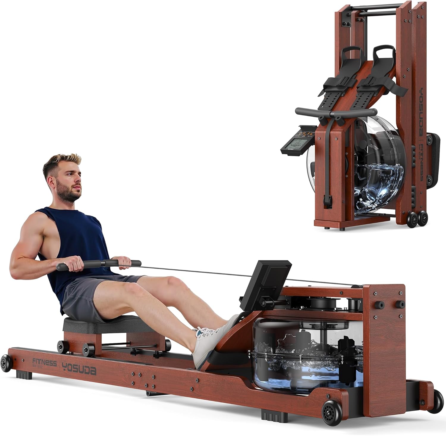 Read more about the article YOSUDA Water Rowing Machines for Home Use- Foldable Rower Machine 400LBS Weight Capacity with Dedicated Monitor & Bluetooth APP, Comfortable Seat