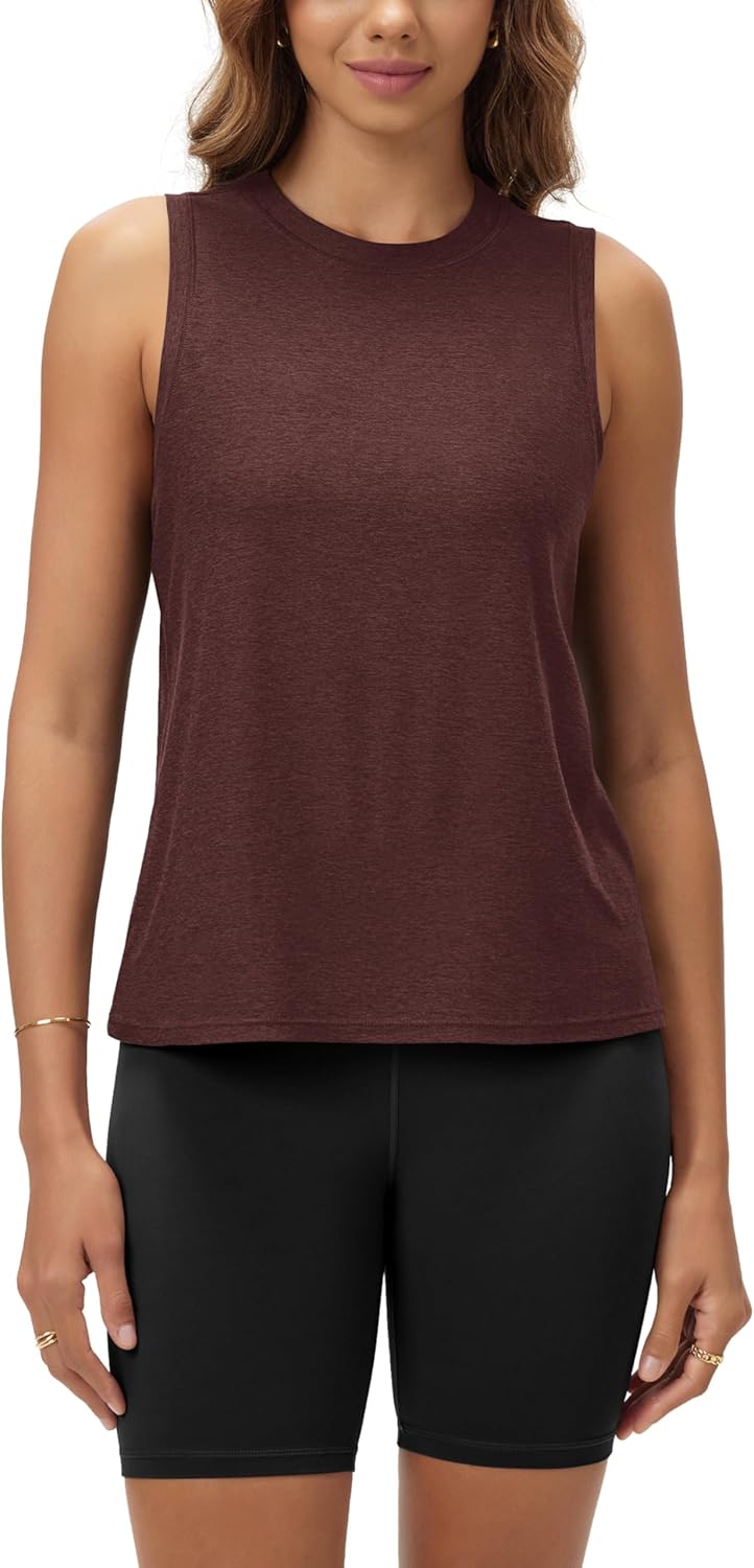 Read more about the article ODODOS Women’s Performance Tank Ultra Soft odSTRATUM Tech Sleeveless Tee Shirts High Crew Neck Pullover Top