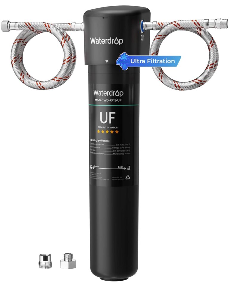 Read more about the article Waterdrop 15UA-UF 0.01 μm Ultra Filtration Under Sink Water Filter System, 2 Years, Reduces Lead, Chlorine, Bad Taste & Odor, Direct Connect to Kitchen Faucet, USA Tech