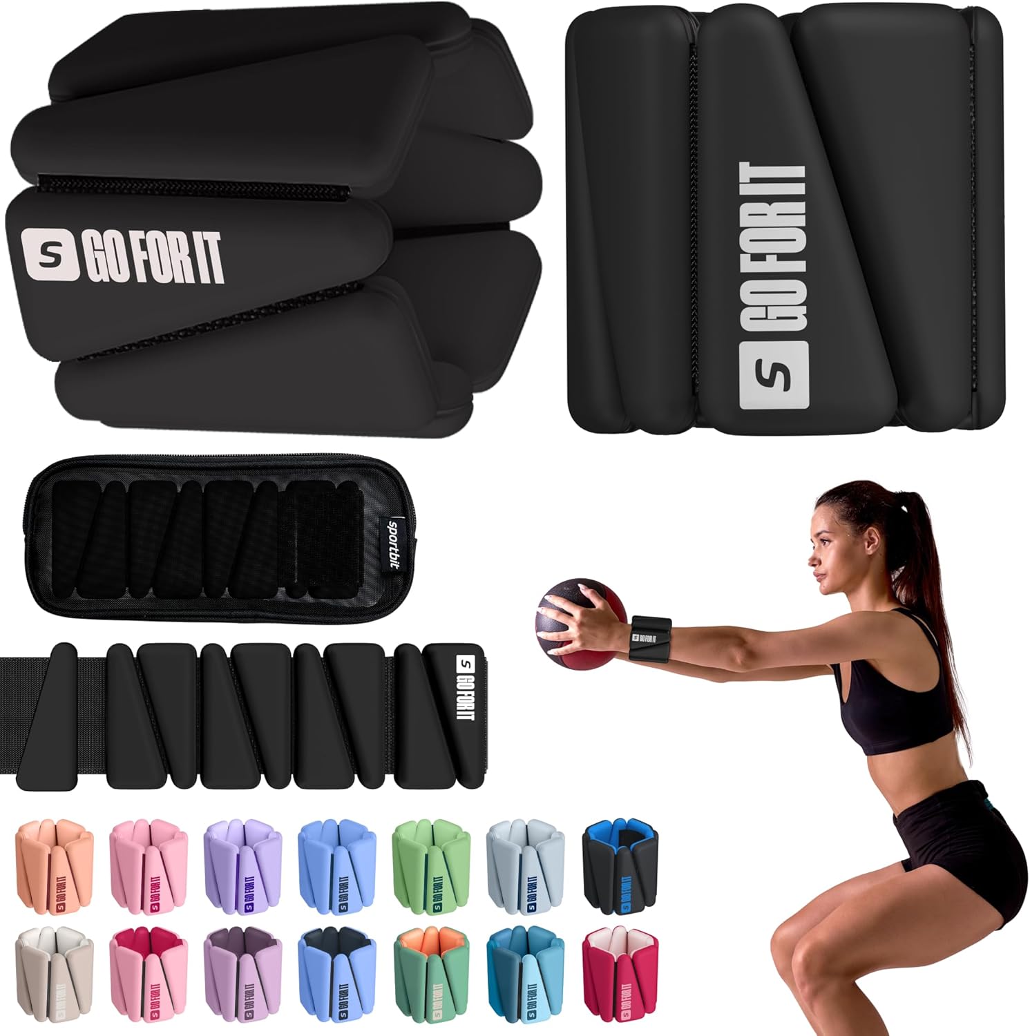 Read more about the article SPORTBIT Wrist and Ankle Weights for Women – Set of 2 (1lb Each) Wearable Ankle & Wrist Weights – Leg & Arm Bands, Silicone Weighted Bracelets for Workout, Walking, Running, Yoga, Pilates
