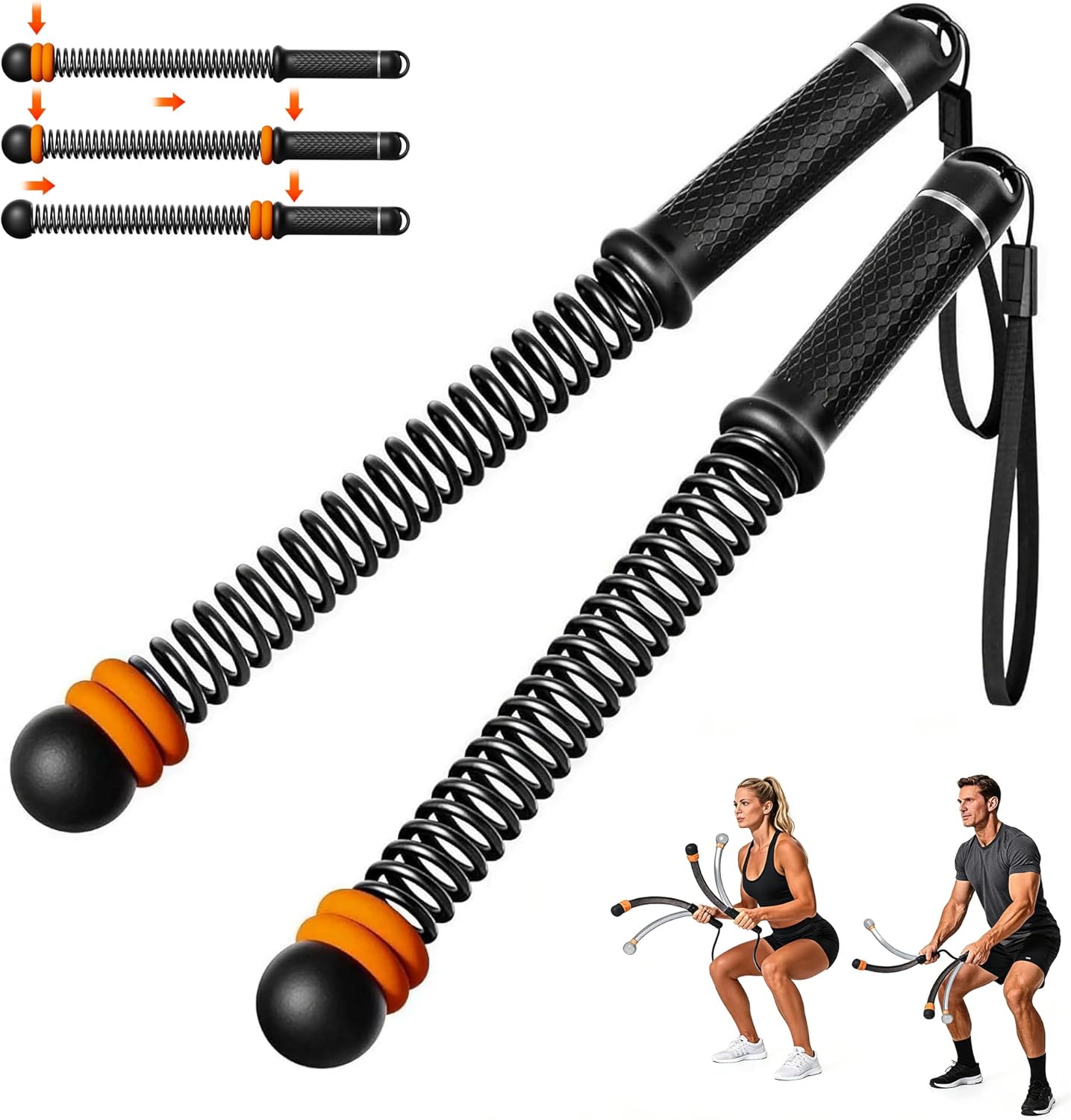 Read more about the article Adjustable Ropeless Battle Ropes, Portable Cordless Battle Ropes for Home Gym, Workout Equipment Exercise Rope for Low-Impact Workout, Strength & HIIT, for Men & Women (Black)