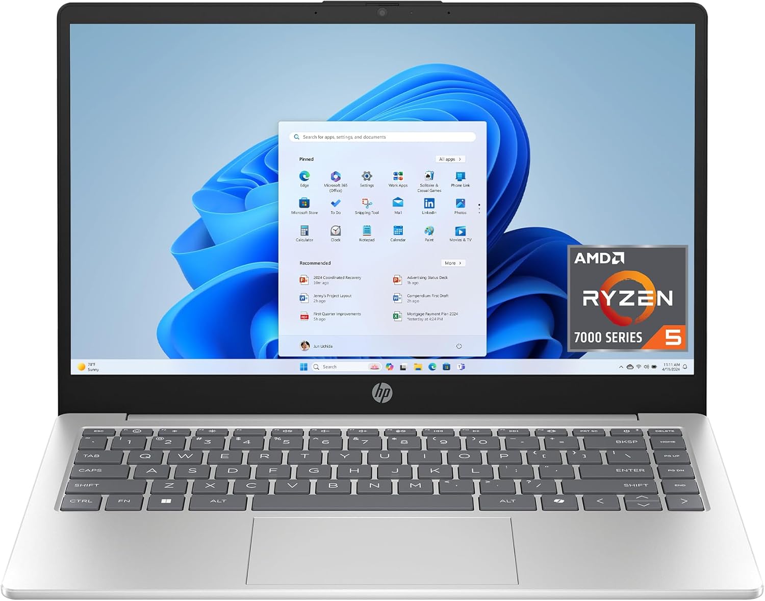 Read more about the article HP 14 inch Laptop, HD Touchscreen Display, AMD Ryzen 5 7520U, 8 GB RAM, 512 GB SSD, AMD Radeon Graphics, Windows 11 Home, Natural Silver, 14-em0499nr
