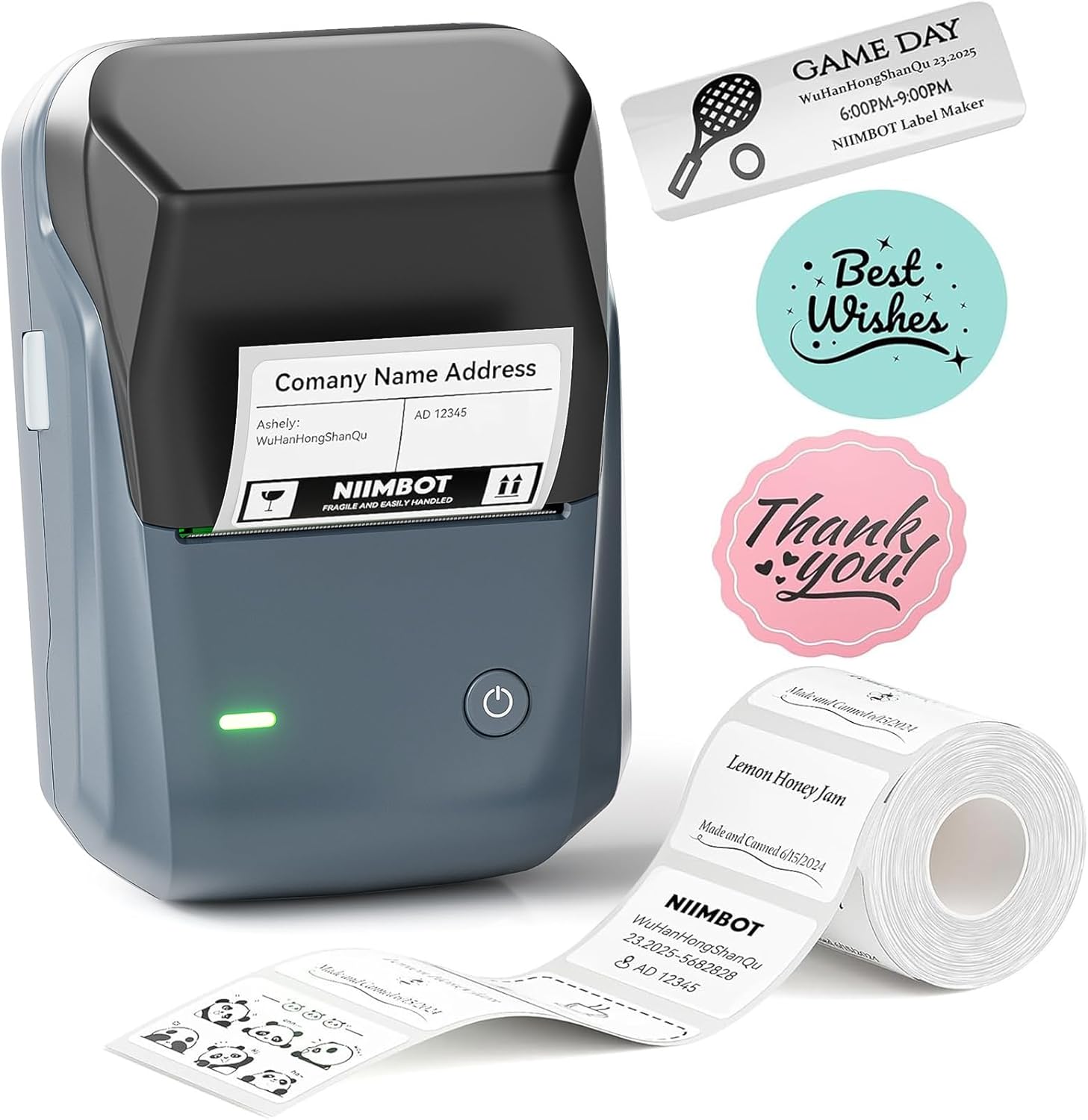 Read more about the article NIIMBOT B1 Label Maker Machine, Thermal Label Printer Easy to Use for Office, Home, Business, Came with 1 Roll White Label(Blue)