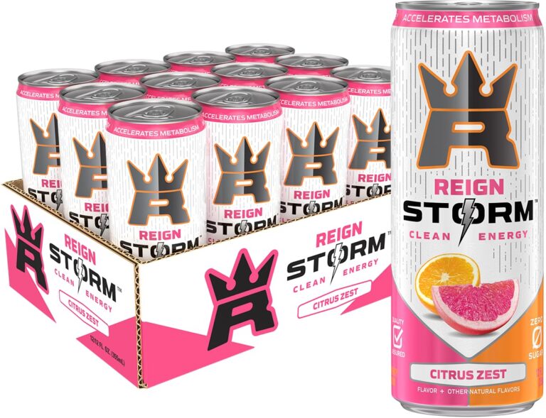 Read more about the article REIGN Storm, Citrus Zest, Fitness & Wellness Energy Drink, 12 Fl Oz | Pack of 12