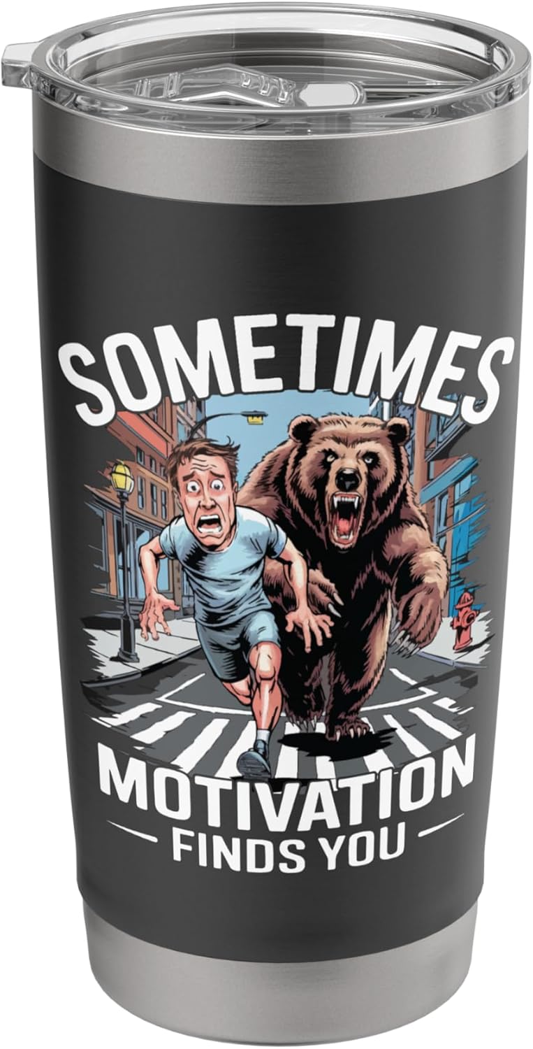 Read more about the article Sometimes Motivation Finds You Funny Fitness Motivational Stainless Steel Insulated Tumbler