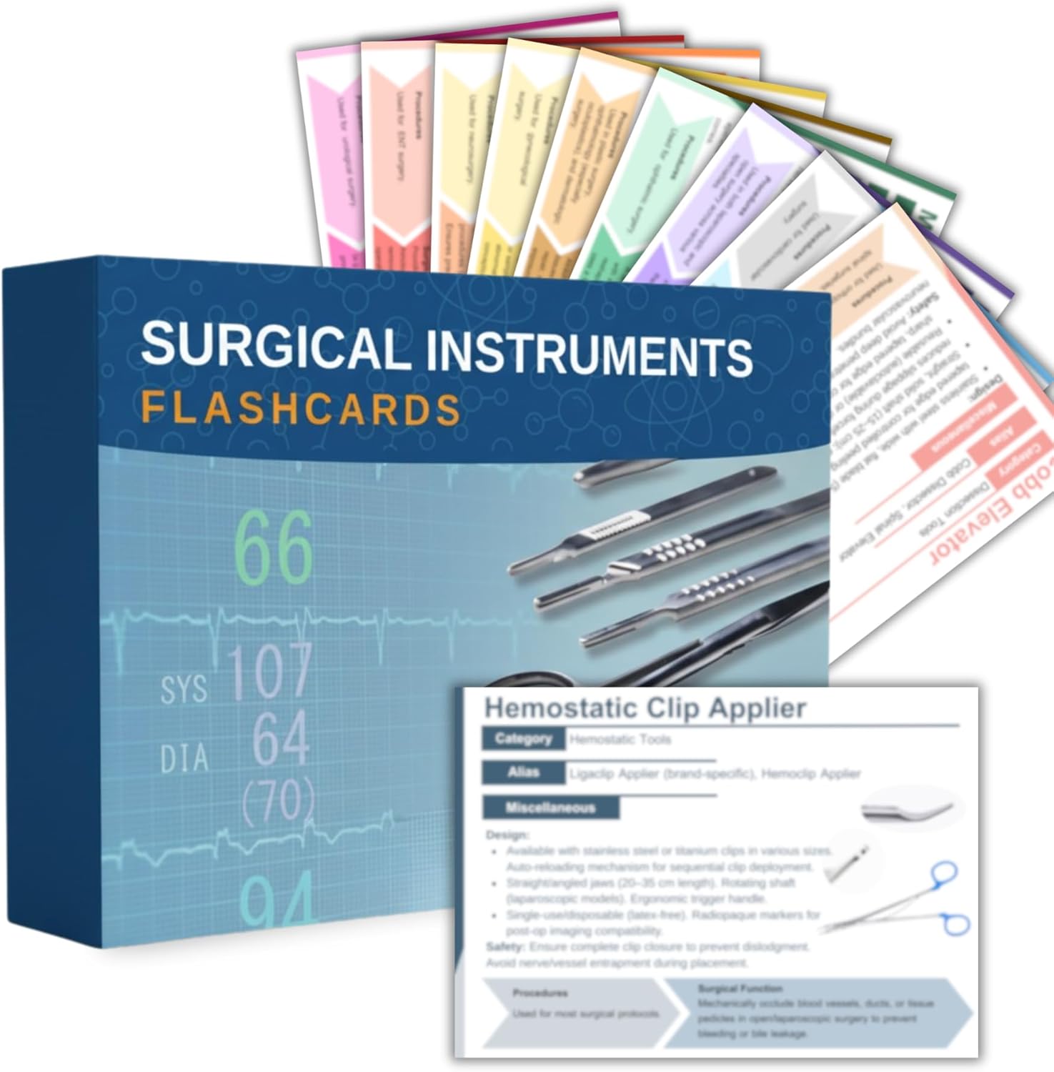 Read more about the article Surgical Instruments Flashcards | Color-Coded Tech Cards for 10 Specialties | Study Guide for Technologists, Sterile Processing Technicians | CST Exam Prep, Surgical tech Gifts and Accessories