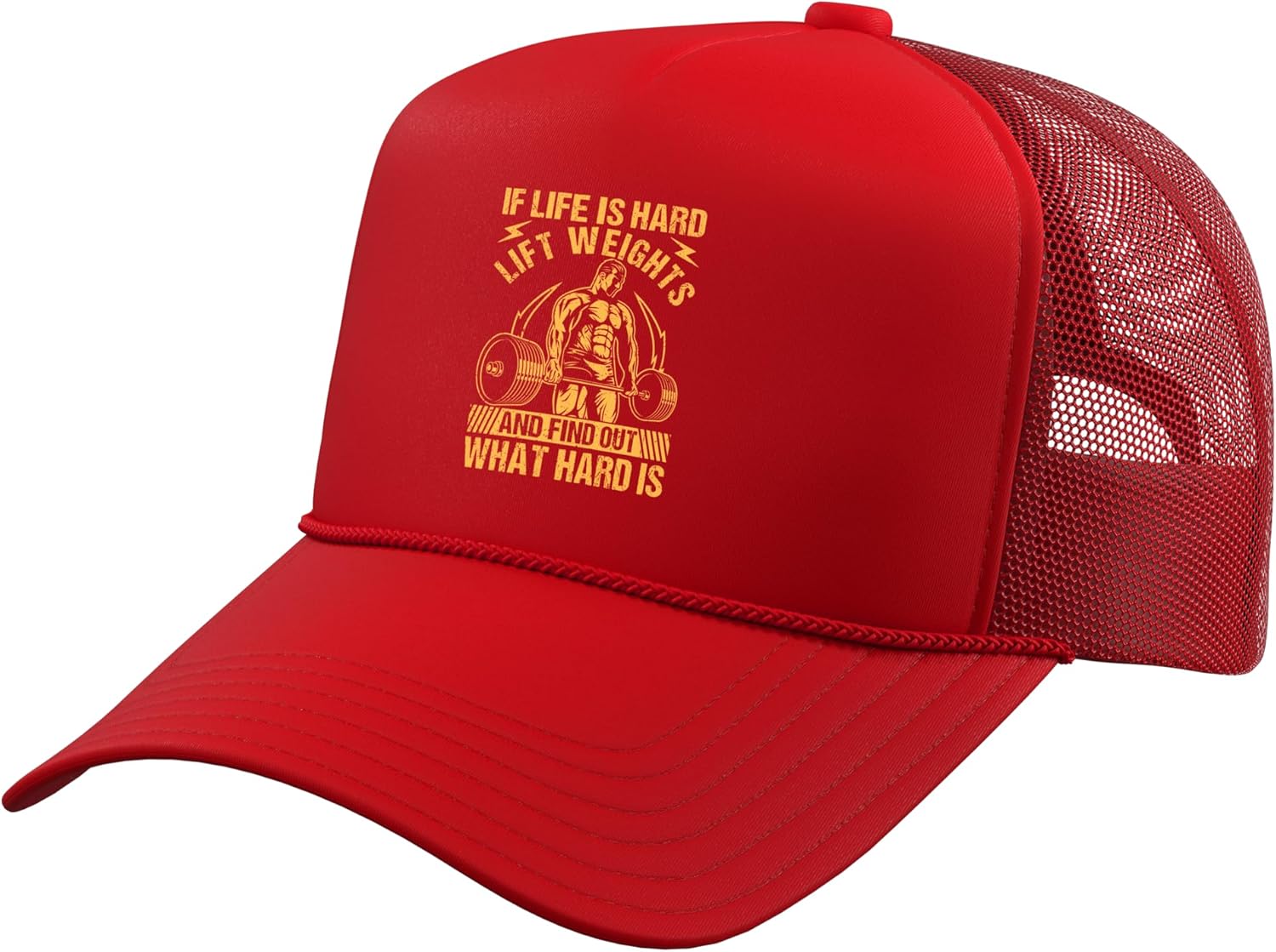 Read more about the article Fitness Motivation Bodybuilder Find Out What Hard is Gym Trucker Hat with Adjustable Mesh Back