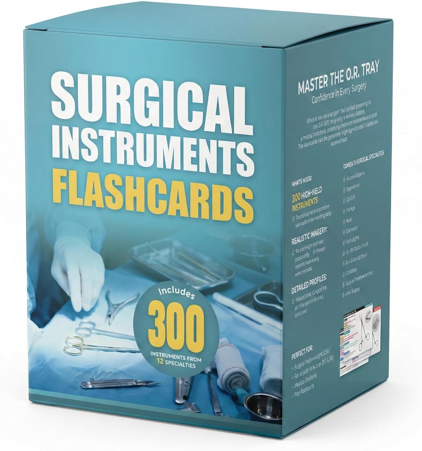 Read more about the article Surgical Instruments Flashcards for Sterile Processing & Surgical Tech, 300+ Real Photo Medical Tools Covering 12 Specialties, Study Guide for CST Exam & Technician Certification