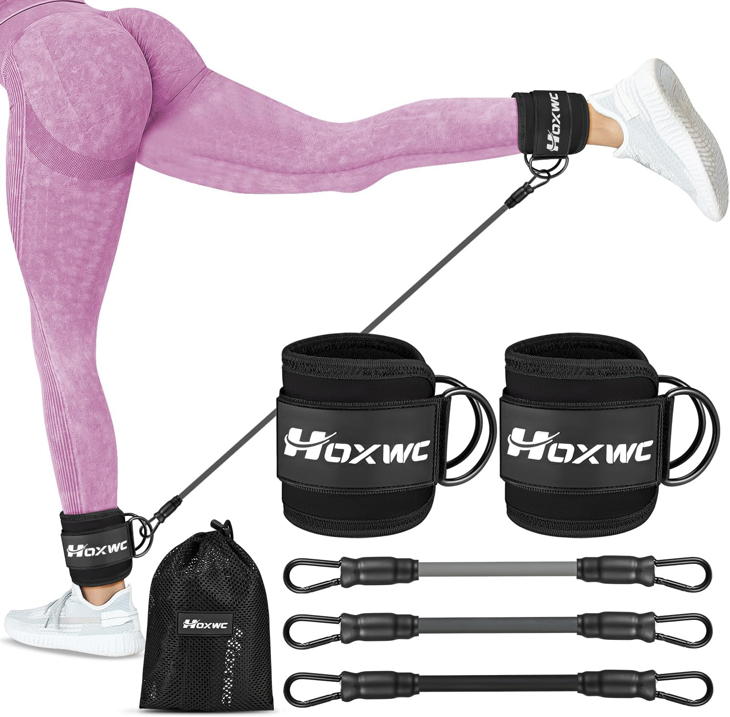 Read more about the article Ankle Resistance Bands with Cuffs, Ankle Bands for Working Out, Ankle Resistance Band for Leg, Booty Workout Equipment for Kickbacks Hip Fitness Training, Exercise Bands for Butt Lift Women