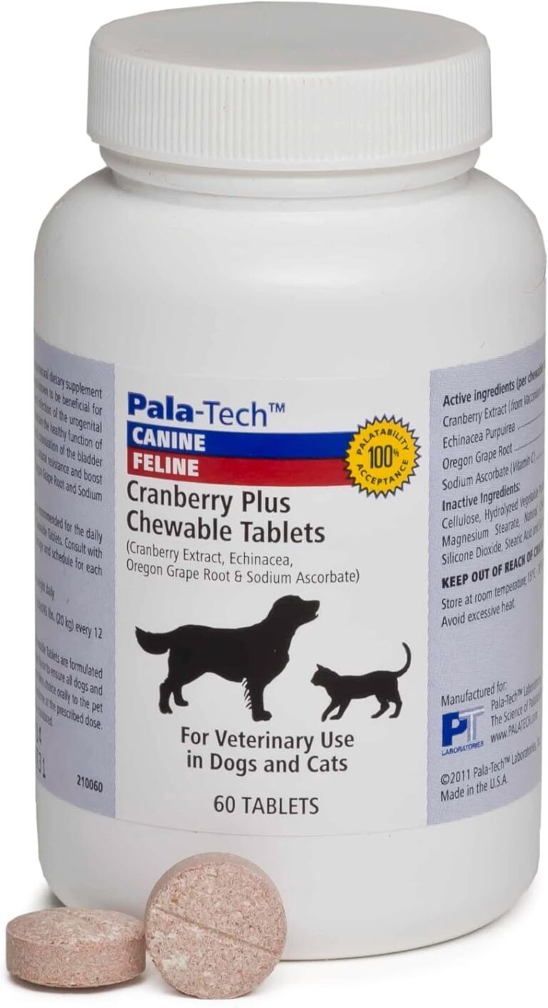 Read more about the article Cat & Dog UTI Treatment – Cranberry Supplement for Dogs&Cats 60 Chewable Tablets for Urinary Tract Infection & Bladder Stone Prevention, Canine Incontinence Support Made in USA