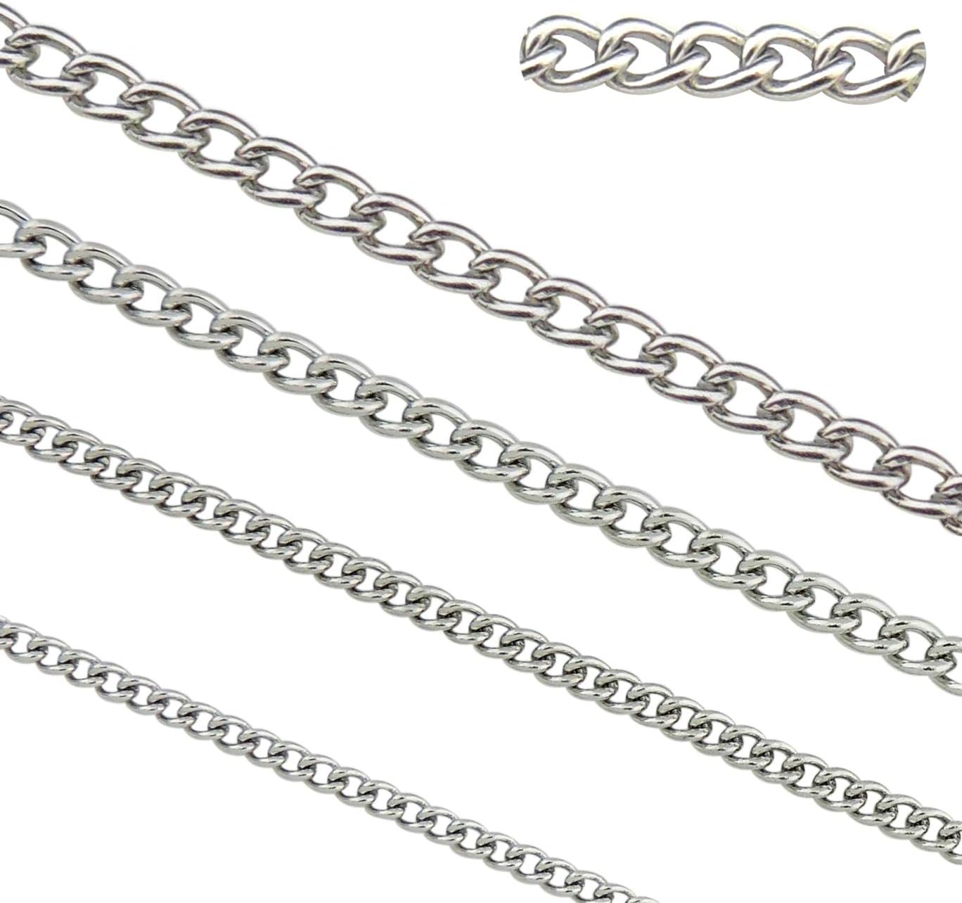 Read more about the article 33ft Stainless Steel Twisted Cross Curb Chains Findings Fit for Jewelry Making &DIY (SC-1010-C)