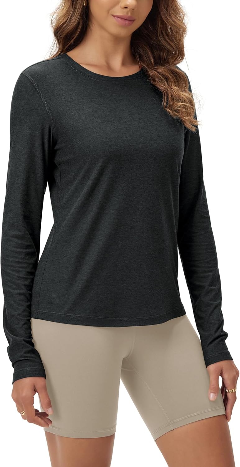 Read more about the article ODODOS Women’s Long Sleeve T-Shirt – Ultra Soft odSTRATUM Tech Performance Top UPF 50+ Breathable Crew Neck Pullover